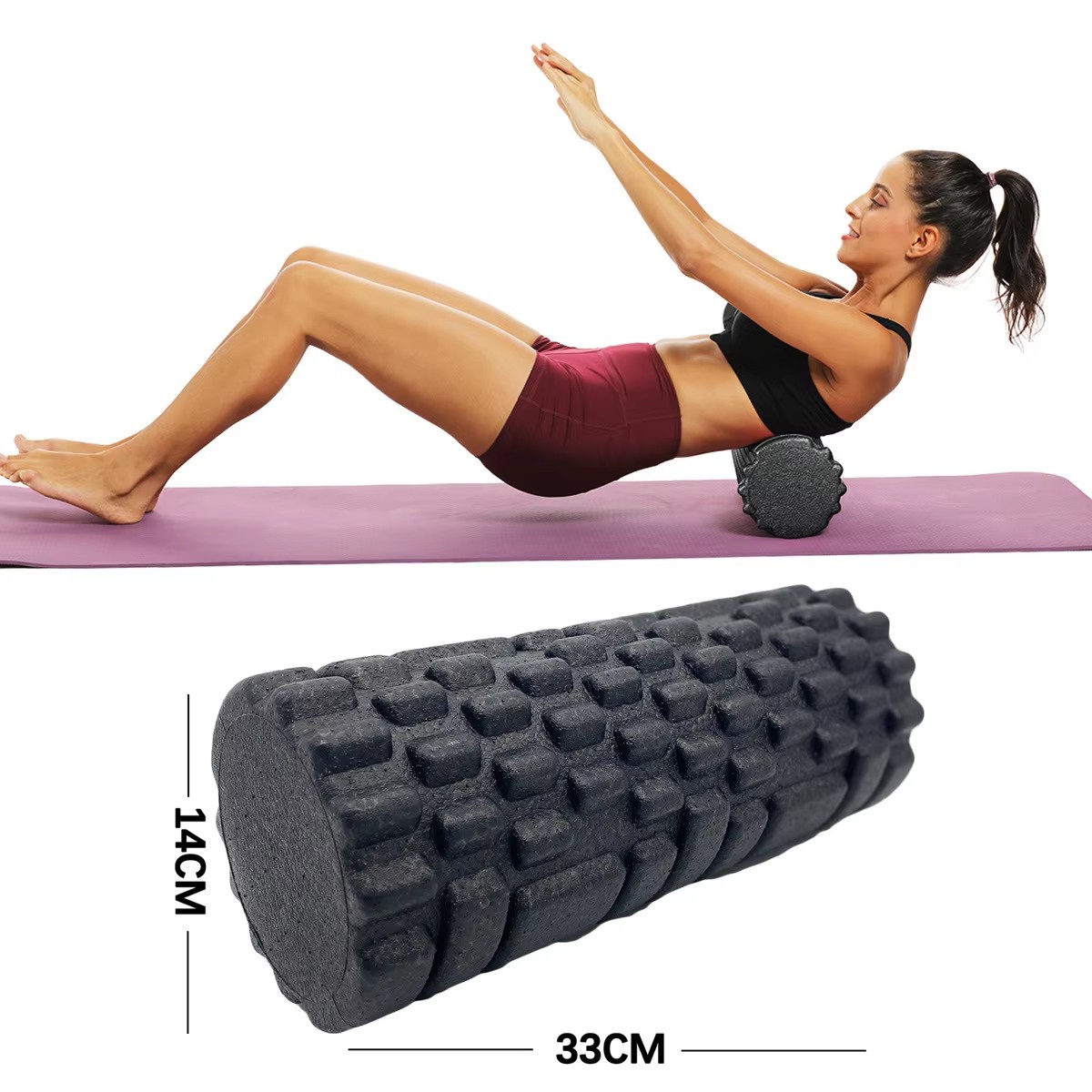 Pilates Yoga Wheel - 30/33 см фитнес-ролик для йоги, массажный