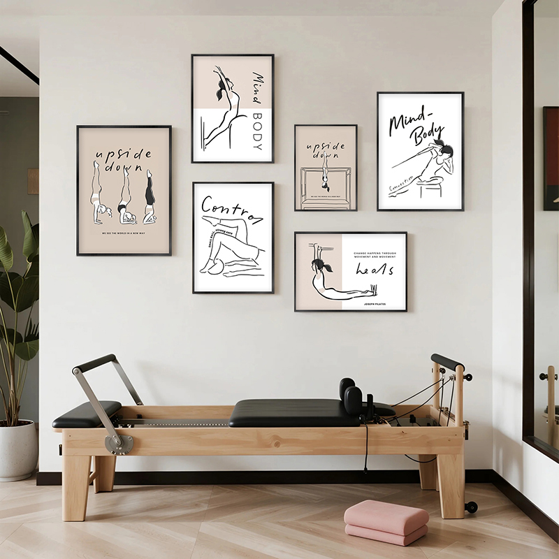 Pilates Yoga Movement - Арт-принты с позами для пилатеса, современные